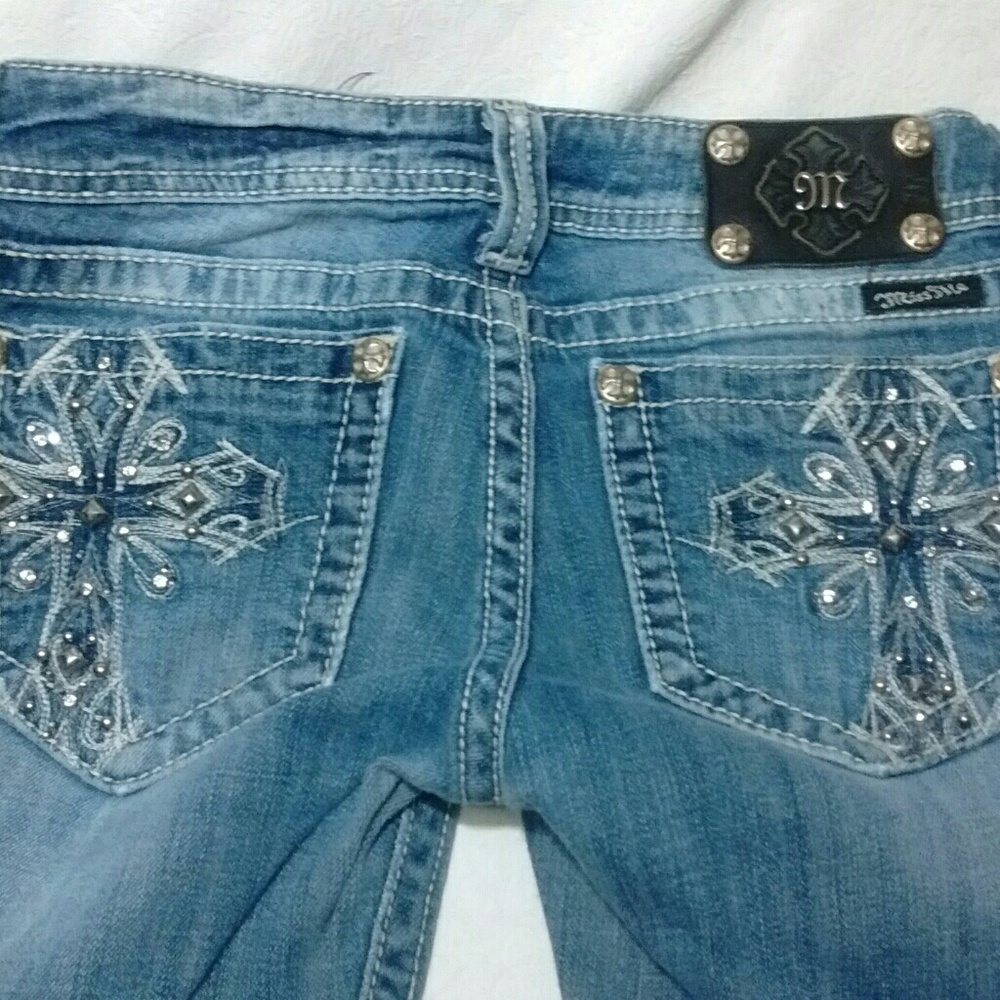 MISS ME STRAIGHT LEG JEANS SIZE 28 - Picture 4 of 7